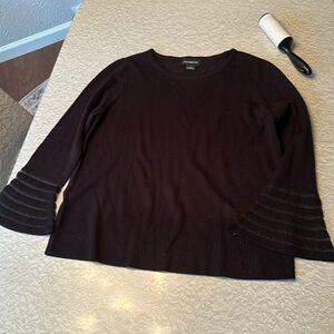 Liz Claiborne Black Sweater w/ Bell Sleeves. Size L